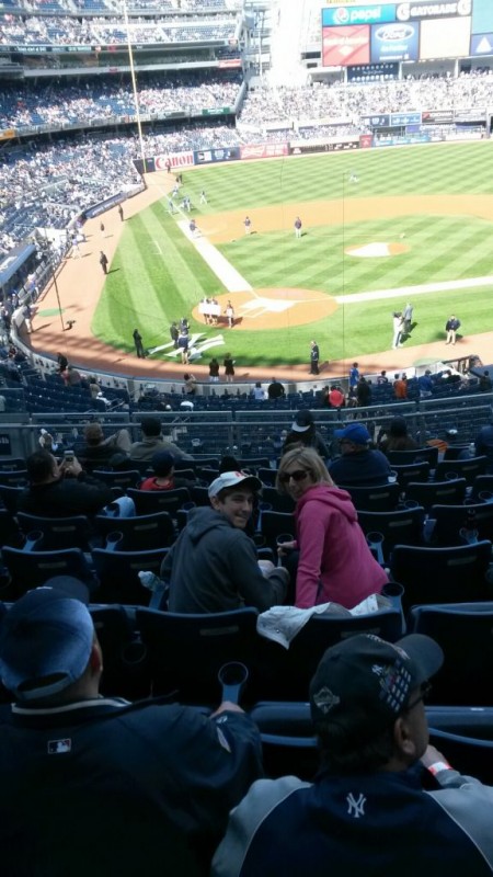 The Editor and Terence at Yankee stadium.