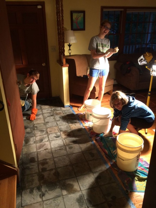Tile cleaning 101. Clean each individual tile individually!