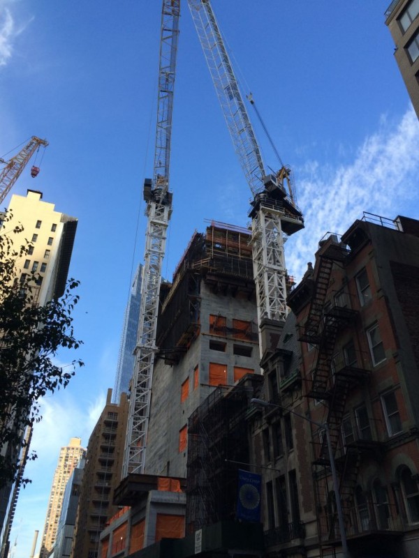 Crane installation 58th street
